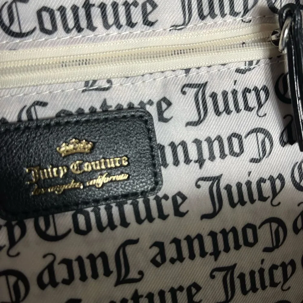Juicy Couture Metallic quilted silver Backpack with black trim. - Picture 7 of 16